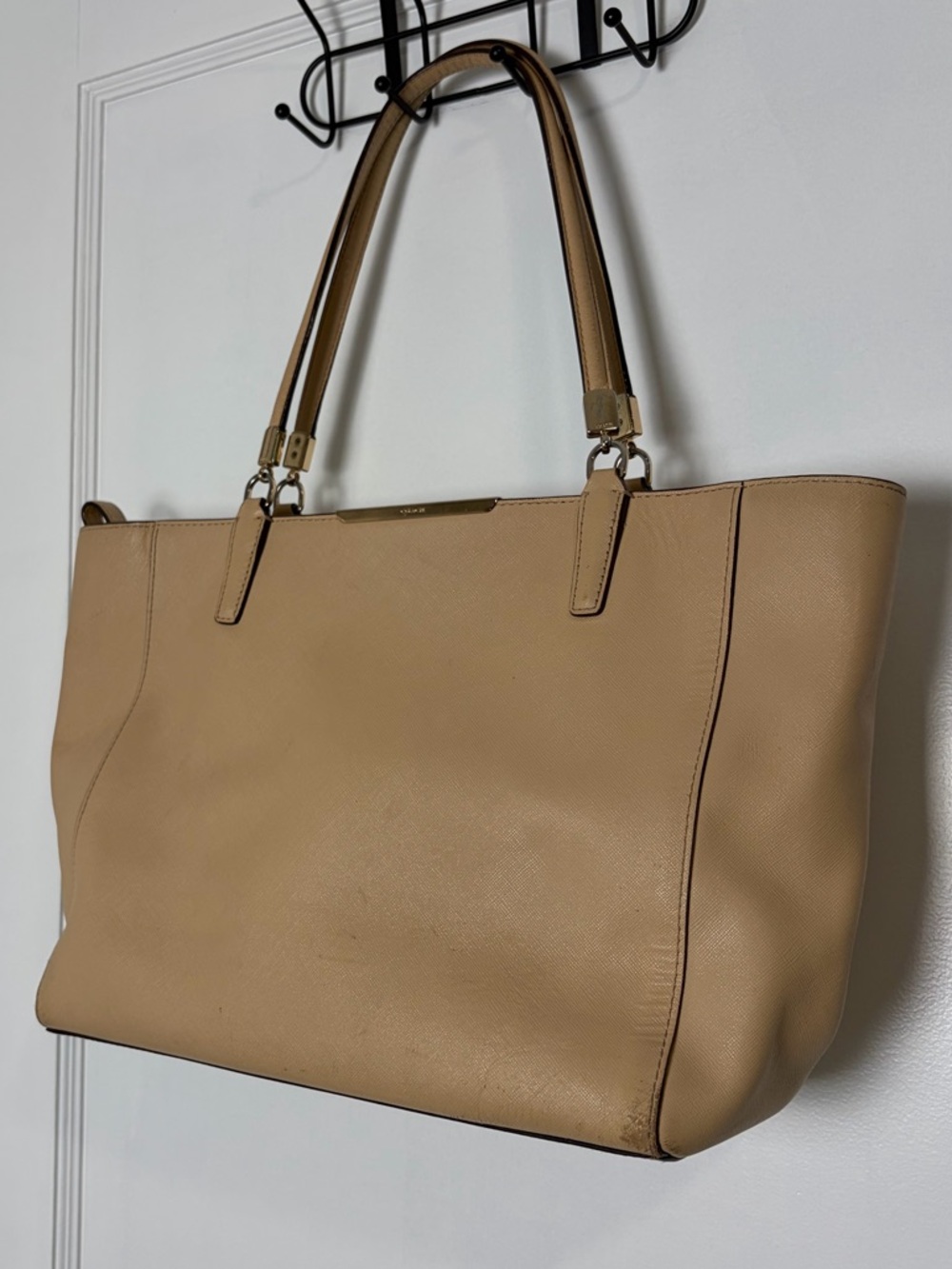 Coach Madison Tan Beige Leather Zip Top Tote Bag 29002 - Picture 9 of 16